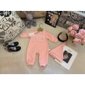 ディオールDior子供服キッズピンクワンピースロゴプリント可愛らディオール 高品質ハイブランド子供服 コピー女の子 秋冬子供キッズ服Dior子供服 キッズ ベビー トップス