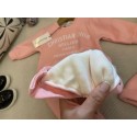 ディオールDior子供服キッズピンクワンピースロゴプリント可愛らディオール 高品質ハイブランド子供服 コピー女の子 秋冬子供キッズ服Dior子供服 キッズ ベビー トップス