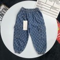 グッチ子供服 キッズ デニム モノグラム パンツgucci 子供キッズ服韓国風グッチ流行り簡約 グッチ子供服日常着男の子 女の子 偽物ブランド子供洋服韓国風