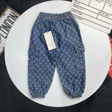 グッチ子供服 キッズ デニム モノグラム...