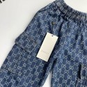 グッチ子供服 キッズ デニム モノグラム パンツgucci 子供キッズ服韓国風グッチ流行り簡約 グッチ子供服日常着男の子 女の子 偽物ブランド子供洋服韓国風