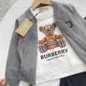 Burberry子供服バーバリー風 キッズ 3 点セット カーディガンT シャツパンツ 可愛らしいデザイン子供服 男の子バーバリー子供服ウェア激安 男の子ハイブランド韓国風