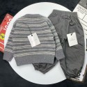 モンクレールMONCLER子供服セットアップモンクレール チルドレン ストライプカーディガン セット高品質モンクレールキッズ韓国風男の子ベストブランド子供服ウェアMONCLER激安秋冬