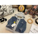 バレンシアガBalenciaga 子供服ブランド韓国風バレンシアガキッズ デニムブルゾン 日常着に最適キッズバレンシアガ風子供用男の子女の子Balenciaga