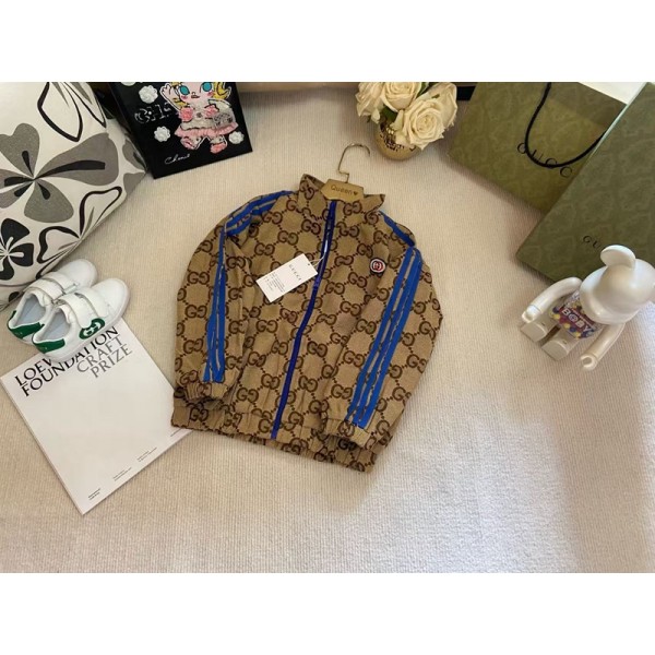 キッズ グッチ風子供服ブランドロゴ スポーツジャケット gucci 男の子女の子子供服 コピー秋冬 子供キッズ服グッチ ベストブランド子供服ウェア韓国風