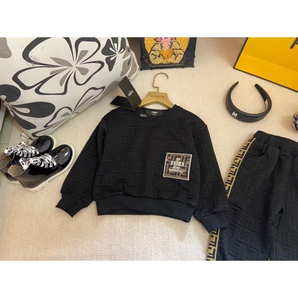  fendi子供服 男の子フェンディ風 キッズ トラックスーツフェンディ子供セットアップウェア激安 fendi 洋服韓国風