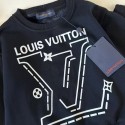 LV子供服セットアップルイヴィトン風 キッズ トラックスーツ ブラック ロゴアクセントルイヴィトンLouis Vuittonキッズ ハイブランド男の子韓国風激安