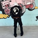  Stussy ステューシー服 男韓国風秋冬人気デザイン 高級感ブランド風 ステューシー服バットマンジャケット グローブデザイン レザースリーブジップアップ 激安Stussy