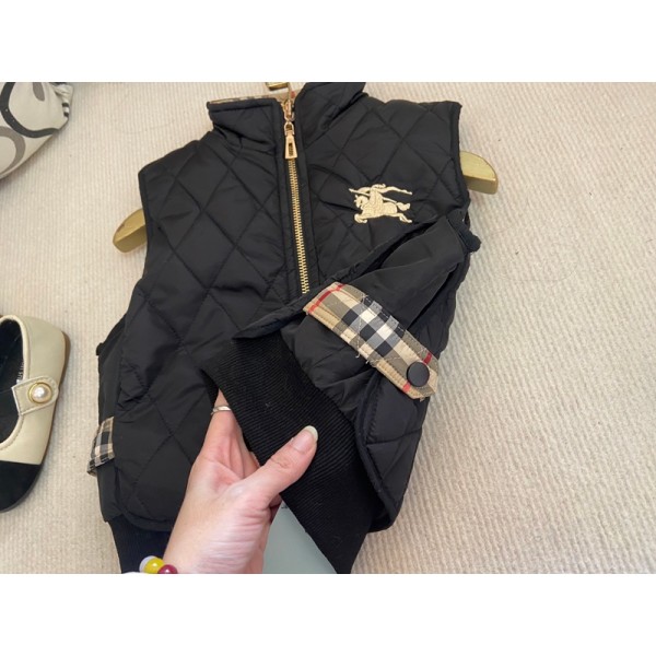 Burbery子供服バーバリー 2025 新作 リバーシブル キッズコットンベストバーバリーキッズ秋冬 リバーシブルベスト コットン素材 男女キッズ同款可愛らBurbery激安ハイブランド韓国風