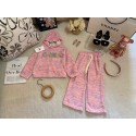 シャネル子供セットアップ可愛いchanel キッズ 2 点セット春秋着女の子 シャネルおしゃれシャネル小学生子供ブランドパロディ衣装長ズボン激安