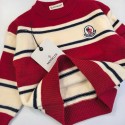 MOSCHINOモスキーノ子供服男の子女の子 ブランドモスキーノモンクレールキッズニットセーターカジュアルストライプニット ロゴ刺繍 秋冬保暖ハイブランド子供服 コピー韓国風