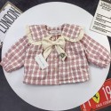 ディオールDior子供洋服可愛い高品質  ディオール風 キッズ秋冬子供服ディオールキッズ ピンクチェック コート韓国風ハイブランド