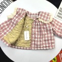 ディオールDior子供洋服可愛い高品質  ディオール風 キッズ秋冬子供服ディオールキッズ ピンクチェック コート韓国風ハイブランド