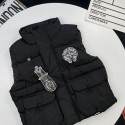 クロムハーツ Chrome Hearts子供服キッズ ブラック キルティング ベストクロムハーツ 秋冬保暖男の子 女の子 クロムハーツ秋冬着100cm～160cm 対応ハイブランド韓国風