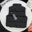 クロムハーツ Chrome Hearts子供服キッズ ブラック キルティング ベストクロムハーツ 秋冬保暖男の子 女の子 クロムハーツ秋冬着100cm～160cm 対応ハイブランド韓国風