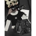 シャネル子供セットアップコピーCHANEL シャネル風 キッズ レイヤードトップス＋レザーショーツ / フレアパンツ 女の子シャネルおしゃれ 秋冬子供洋服韓国風90-160 サイズ