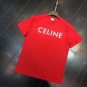 セリーヌＴシャツ激安celine親子 ペアルックceline tシャツ 短袖 夏服吸汗 軽い 丸男女兼用セリーヌ風 ベーシック ロゴプリント T シャツ ホワイト / レッド / ブルー / ブラック