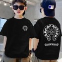 クロムハーツ キッズ半袖 tシャツ男の子Chrome Hearts 子供服韓国風 夏激安ハイブランド子供用半袖Tシャツ クロムハーツ コピーキッズ春夏用クロムハーツ風ロゴ半袖 T シャツ 男女共用110-170 サイズ