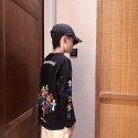 クロムハーツキッズ長袖 T シャツ高級感 百搭Chrome Hearts 子供服男女童 クロムハーツ風ポケット付きバックプリント長袖 T シャツ ストリート系 日常・外出両用ハイブランド激安