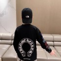 クロムハーツ子供服男の子韓国風Chrome Hearts キッズ長袖tシャツ パーカー白と黒 クロムハーツ子供キッズ服ハイブランド子供服コピーウェア激安カジュアルおしゃれ110cm～170cm 対応 