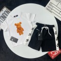 キッズ ナイキ風くまプリント T シャツ＋ショーツ 高級感 百搭男女兼用ナイキ Nike子供服セットアップ激安 ジュニアカジュアルスポーツセットアップ 日常・運動両用