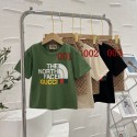 ハイブランドザノースフェイス × グッチ 上下セット tシャツ ショーツ 2点キッズ服The North Face子供服セットキッズ tシャツ可愛い男女兼用ザノースフェイスキッズ  入学入園 春夏