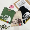 ハイブランドザノースフェイス × グッチ 上下セット tシャツ ショーツ 2点キッズ服The North Face子供服セットキッズ tシャツ可愛い男女兼用ザノースフェイスキッズ  入学入園 春夏