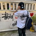ステューシー子供服男女兼用韓国風キッズ 半袖tシャツ百搭Stussy 風 バックプリント 百搭半袖 T シャツ3 色展開日常用夏ステューシー ブランド子供服小中学生