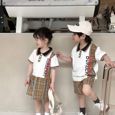 バーバリーキッズ セットアップ 兄妹 /...