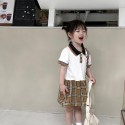 バーバリーキッズ セットアップ 兄妹 / 姉弟お揃いコーデ 春夏ハイブランドBURBERRY子供服キッズ tシャツバーバリー風 ノバチェック キッズペアコーデ ワンピース / セットアップ韓国風バーバリーキッズ服 ベストブランド子供服ウェア激安