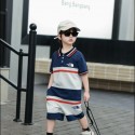 ザノースフェイス子供服セットアップハイブランドTHE NORTH FACE 風ロゴプリントポロシャツ + ショーツセット男の子用春夏ハイブランド韓国風