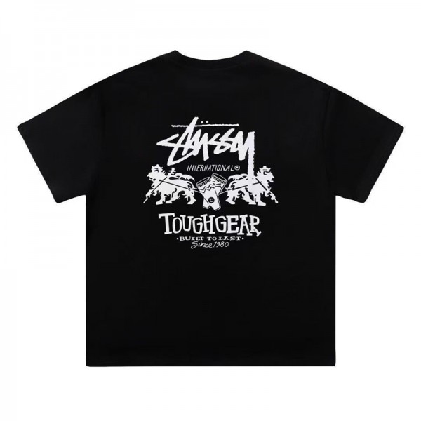 Stussy 子供用半袖 tシャツスブランド子供服韓国風テューシー子供tシャツ男の子 女の子ステューシーSTÜSSY 風 TOUGH GEAR キッズ T シャツ お出かけ / 通学 / プレゼント激安