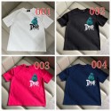 ディオール親子 tシャツ DIOR 風キャラクタープリント親子 T シャツ 4 色展開 春夏ハイブランド風 DIOR 風親子お揃い T シャツ カジュアルホワイト / ブラック / ピンク / ネイビー