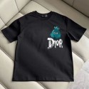 ディオール親子 tシャツ DIOR 風キャラクタープリント親子 T シャツ 4 色展開 春夏ハイブランド風 DIOR 風親子お揃い T シャツ カジュアルホワイト / ブラック / ピンク / ネイビー