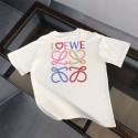 ロエベLOEWE 風 半袖 tシャツカラフルアナグラム バックプリント T シャツ ブラック / ホワイトハイブランドロエベ男女兼用アナグラム柄 ユニセックス T シャツ 2 色展開