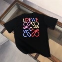 ロエベLOEWE 風 半袖 tシャツカラフルアナグラム バックプリント T シャツ ブラック / ホワイトハイブランドロエベ男女兼用アナグラム柄 ユニセックス T シャツ 2 色展開