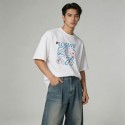 ハイブランドLOEWE 風 ユニセックス T シャツロエベマリンモチーフ アナグラム T シャツ ブラック / ホワイト2 色展開激安ランド韓国風