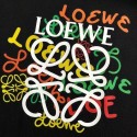 ロエベ風 マルチカラーロゴ オーバーサイズ半袖 T シャツ レディース / メンズハイブランド風 LOEWE 風 オーバーサイズ T シャツ 2 色展開ハイブランド