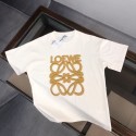 ロエベ風半袖 T シャツ ユニセックス メンズ レディース 春夏人気カジュアルハイブランドLOEWE 風 立体刺繍アナグラムロゴ半袖 T シャツ激安