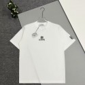 ロエベLOEWE 半袖 T シャツ ユニセックスハイブランド白と黒ロエベ風 大人カジュアル T シャツ無地カジュアルロエベ春夏用 T シャツ プレゼントLOEWE 風 シンプルロゴ刺繍 