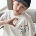 ロエベ親子Tシャツコーデ 子供大人サイズありファミリーお揃いロエベブランド人気Tシャツ 韓国風親子tシャツ夏 綿loewe子供服 ハイブランドレディースメンズ通気性良好