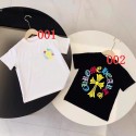 クロムハーツ キッズ半袖 tシャツ男の子Chrome Hearts ハイブランドカラフルゴシック文字 男女兼用ストリートコットン T シャツクロムハーツ子供服激安韓国風