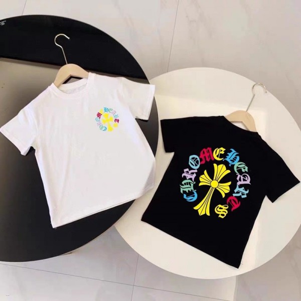 クロムハーツ子供服キッズ親子半袖 tシャツ Chrome Heartsハイブランド