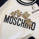 モンクレールキッズセットアップ ハイブランド MONCLER子供服 テディベアプリント ラグラン切替半袖 T シャツ + ショーツ キッズ上下セットモンクレールハイブランド子供服コピー