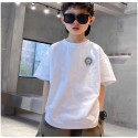 クロムハーツキッズ半袖 T シャツ 男児女児春夏 T シャツChrome Hearts 子供服クロムハーツ風 大きなサークルクロス背面プリント激安ハイブランド韓国風