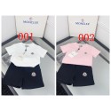  モンクレール子供服MONCLERキッズ半袖 T シャツショーツ セットアップ男女兼用 春夏コットン カジュアル子供服ハイブランド モンクレールカジュアル 兄妹服