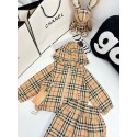 バーバリー Burberryクラシックチェック柄 キッズパーカー＋ショーツセットアップ 子供服ハイブランド韓国風バーバリー 男の子女の子兼用 春夏服