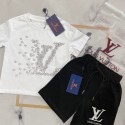 激安ルイヴィトン キッズ半袖 T シャツ ショーツセット 飛行機モノグラム 2 色展開LV子供服セット男の子 女の子 ハイブランドルイヴィトン 子供服