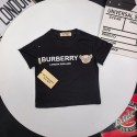 激安バーバリーBurberry子供服セットアップ韓国風バーバリーロゴテディベア半袖 T シャツ 黒ショーツ キッズ上下セット 男の子女の子兼用