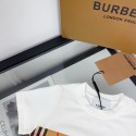 バーバリー Burberry クラシックヴィンテージチェック切り替え半袖ロンパース 新生児～幼児用ベビー服 バーバリーキッズ子供服   通気コットン素材 バーバリー定番チェックデザイン 夏用半袖ベビーロンパース